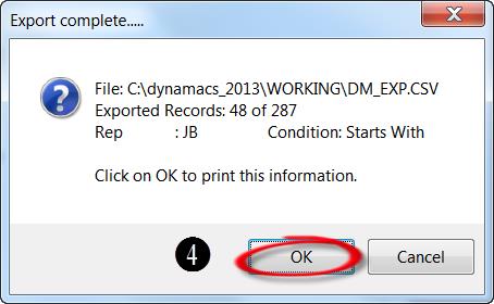 Export Complete Dialog Box
