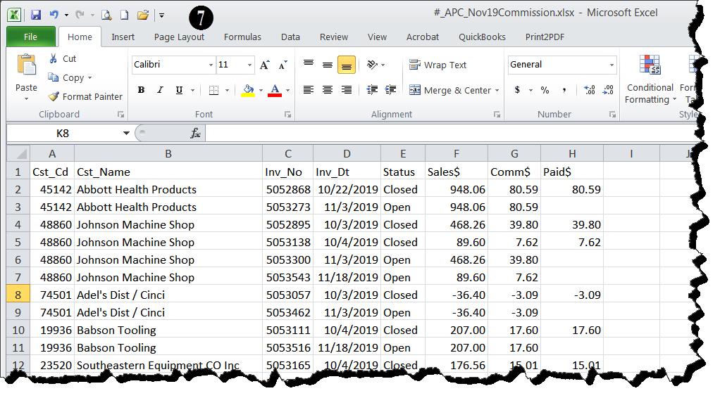 Manufacturer Spreadsheet